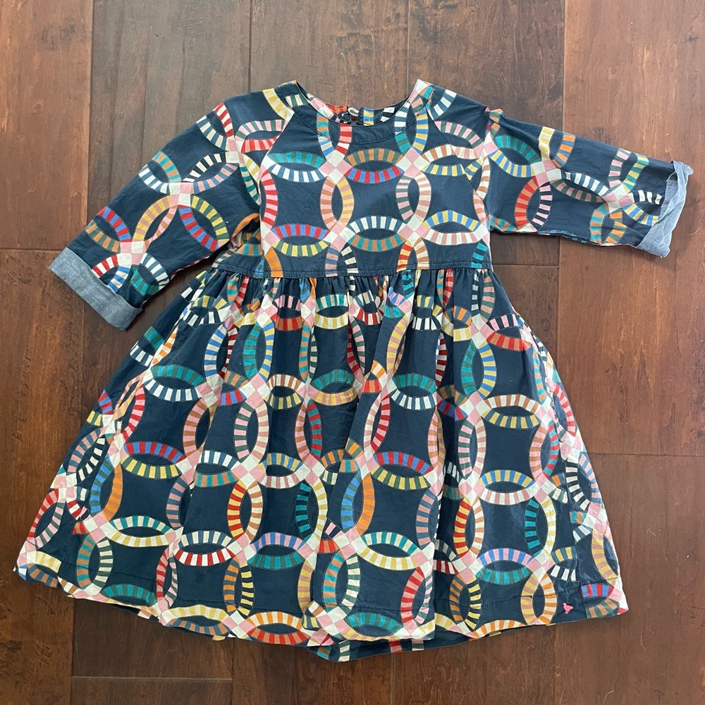 Girls Pink Chicken Quilted Dress Size 6